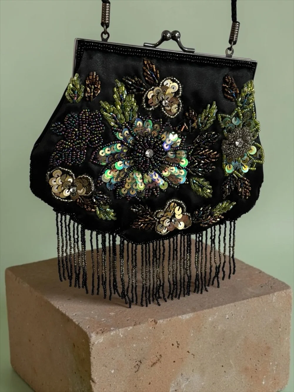 Lancôme hand-beaded vintage mini purse Super Cute